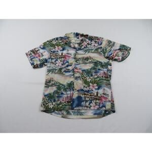 Diamond Head Sportswear Hawaiian Shirt, Rayon Sz M 1980s